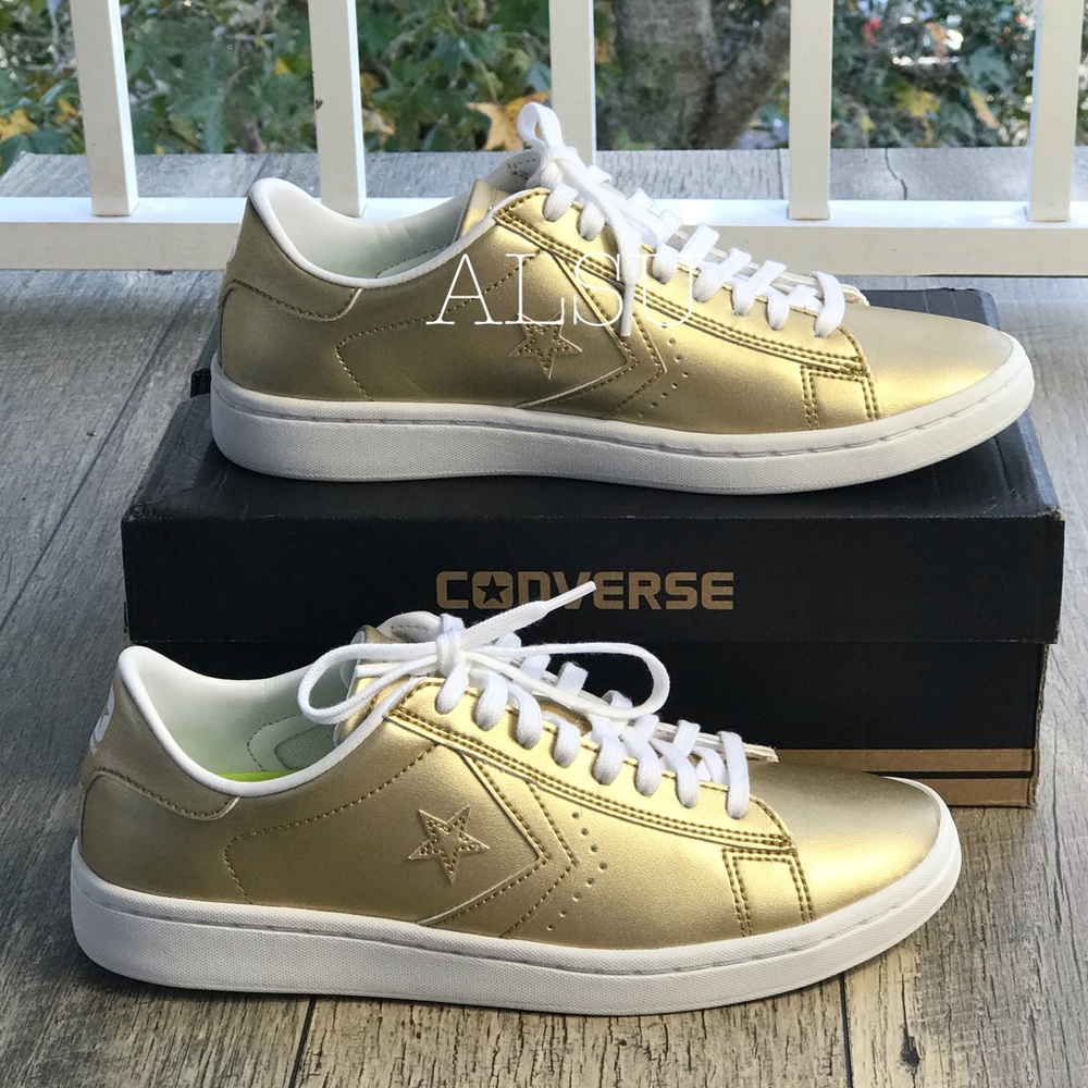 NWT Converse PL LP OX Light Gold W AUTHENTIC - Picture 3 of 8